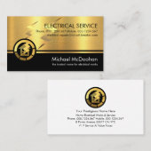 Elektrische Blitze aus Gold Visitenkarte (Vorne/Hinten)