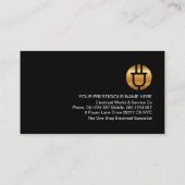 Elektrische Blitzgeräte-Power - Goldblase Visitenkarte (Rückseite)