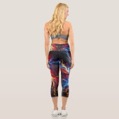 Elektrische Blitzlichtfarben Capri Leggings (Rückseite)