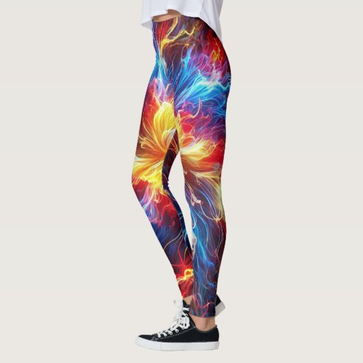 Elektrische Blitzlichtfarben Leggings (Links)