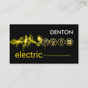 Elektrische Blitzschläge versorgen elektrische Ico Visitenkarte