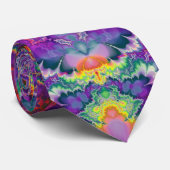 Elektrische Blumen-lila Krawatte (Gerollt)