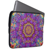 Elektrische Blumen-lila Laptopschutzhülle (Vorne Rechts)