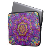 Elektrische Blumen-lila Laptopschutzhülle (Vorderseite Links)
