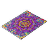 Elektrische Blumen-lila Notizblock (Linke Seite)