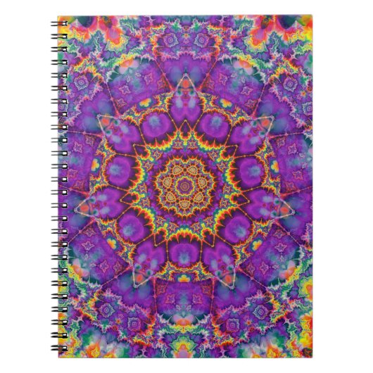 Elektrische Blumen-lila Notizblock (Vorderseite)