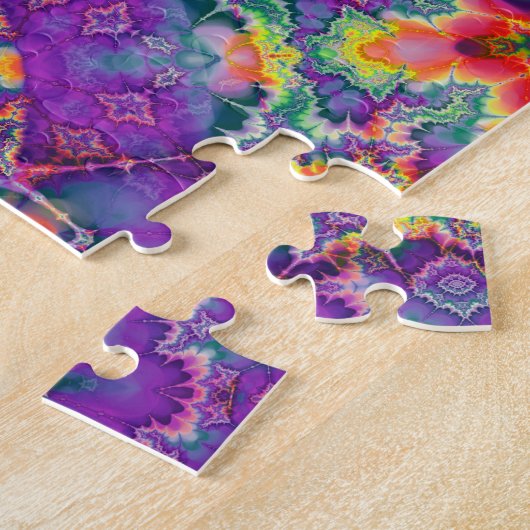 Elektrische Blumen-lila Puzzle (Seite)