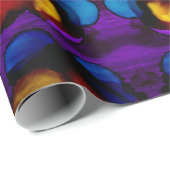 Elektrische Blüte Geschenkpapier (Rolleneckpunkt)