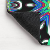 Elektrische Blütenmandala Mousepad (Ecke)