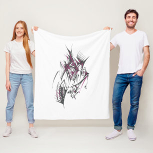 Elektrische Bunte Abstrakte Stammes-Tattoo-Kunst Fleecedecke