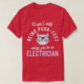 Elektrische Cat Lover gibt es alt, einfach zu sein T-Shirt (Design vorne)