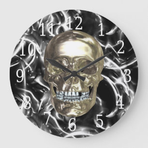 Elektrische Chrome-Rumpfuhr Große Wanduhr