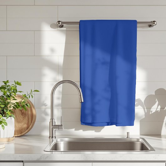 Elektrische Cobalt-Festfarbe | Klassisches Elegant Geschirrtuch