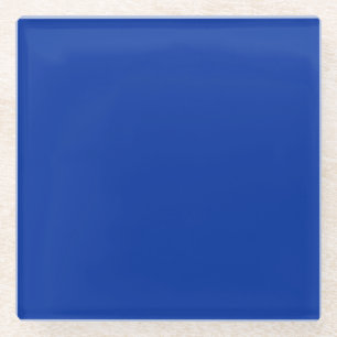 Elektrische Cobalt-Festfarbe Klassisches Elegant Glasuntersetzer