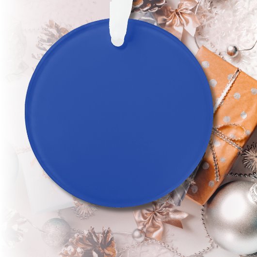 Elektrische Cobalt-Festfarbe | Klassisches Elegant Ornament