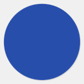 Elektrische Cobalt-Festfarbe | Klassisches Elegant Runder Aufkleber (Vorderseite)