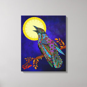 elektrische Crow Canvas Print Leinwanddruck