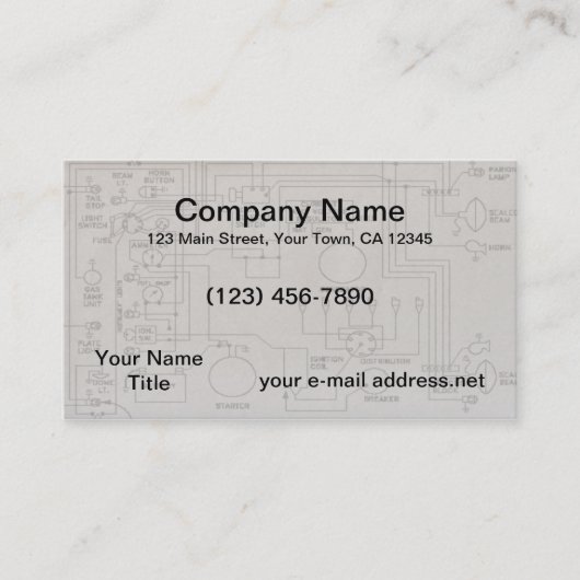 Elektrische Diagramme Visitenkarte (Vorderseite)