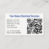 Elektrische Dienste mit Name auf Van Plus QR Code Visitenkarte (Vorderseite)
