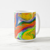 Elektrische Diskotheken Marble Fluid Art Kaffeetasse (VorderseiteRechts)