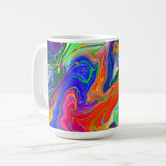 Elektrische Diskotheken Marble Fluid Art Kaffeetasse (Vorderseite Links)