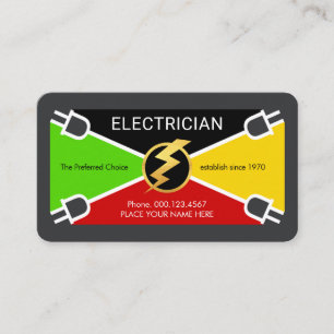 Elektrische Drahtfarben Stecker Verbindung Visitenkarte