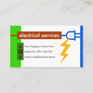 Elektrische Drahtfarben Stromstecker Visitenkarte