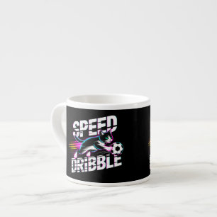 Elektrische Dribbelkatze - Fußballfans & Spiel  Espressotasse