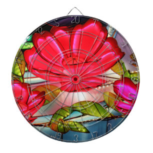 Elektrische Eleganz in Rosa Dartscheibe