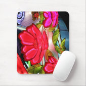 Elektrische Eleganz in Rosa Mousepad (Mit Mouse)