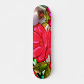 Elektrische Eleganz in Rosa Skateboard (Vorne)