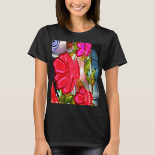 Elektrische Eleganz in Rosa T-Shirt