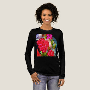Elektrische Eleganz in Rosa Tri-Blend Shirt
