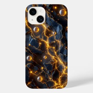 Elektrische Energie Abstrakt mit goldenem Blitz Case-Mate iPhone 14 Hülle