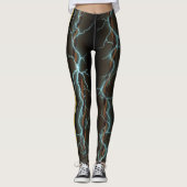 Elektrische Energie mit Messingstreifen Leggings (Vorderseite)