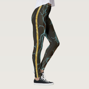 Elektrische Energie mit Messingstreifen Leggings
