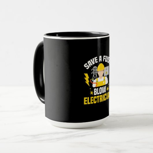 Elektrische Erwachsene Humor Funny Electrical Tasse (Vorderseite Links)