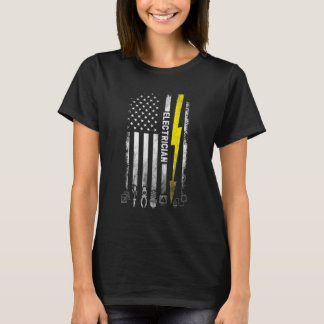 Elektrische Fahnen-Tools für Elektriker Liebe T-Shirt