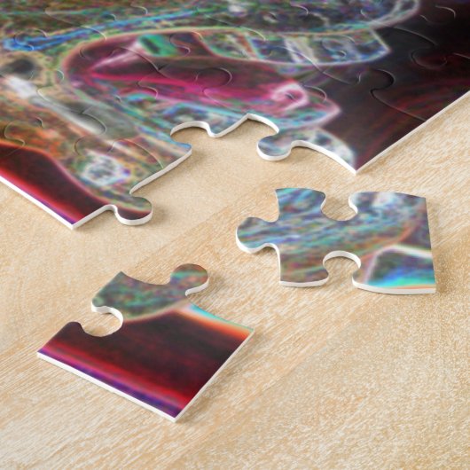 Elektrische Farben Fiery Steed Carousel Pferdekuns Puzzle (Seite)