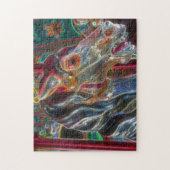 Elektrische Farben Fiery Steed Carousel Pferdekuns Puzzle (Vertikal)