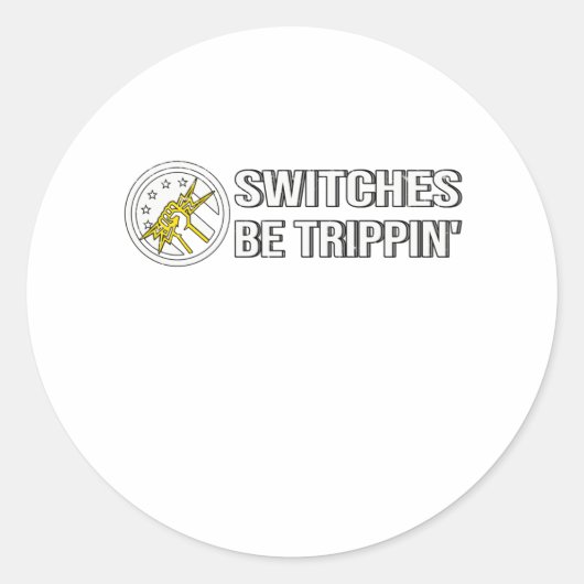 Elektrische Flag Elektronik Wortwitz gestört Runder Aufkleber (Vorderseite)