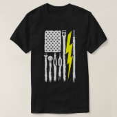 Elektrische Flag-Tools für Elektroinstallateure in T-Shirt (Design vorne)