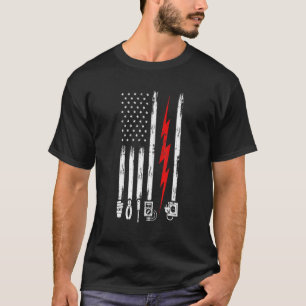 Elektrische Flagge mit Werkzeugen T-Shirt