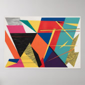 Elektrische Formen: Abstrakte geometrische Explosi Poster (Vorne)