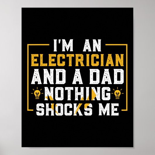 Elektrische Funny Electrical Engineering Electrica Poster (Vorne)