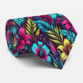 Elektrische Gartenblüten mit Neonstrahlung Krawatte (Gerollt)