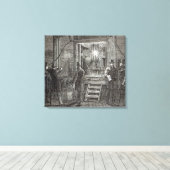 Elektrische Geräte für den Uhrturm Leinwanddruck (Insitu (Holzboden))