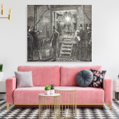 Elektrische Geräte für den Uhrturm Leinwanddruck (Insitu (Wohnzimmer))