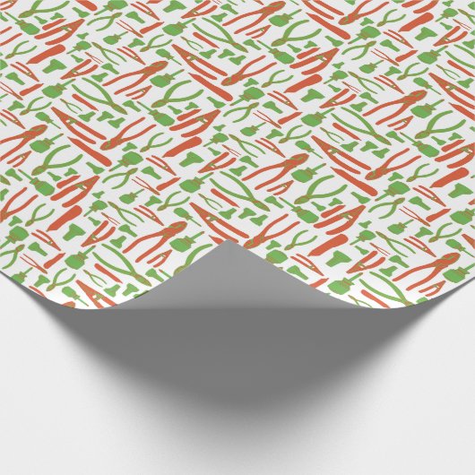 Elektrische Geschenkwrap - Lineman Present - Tools Geschenkpapier (Ecke)