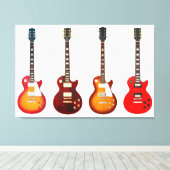 ELEKTRISCHE GITAREN 32x48 Leinwanddruck (Insitu (Holzboden))